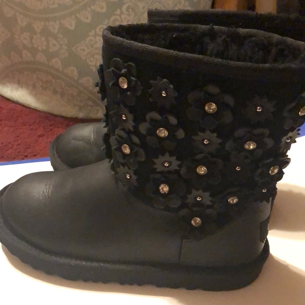 Black UGG kids boots.